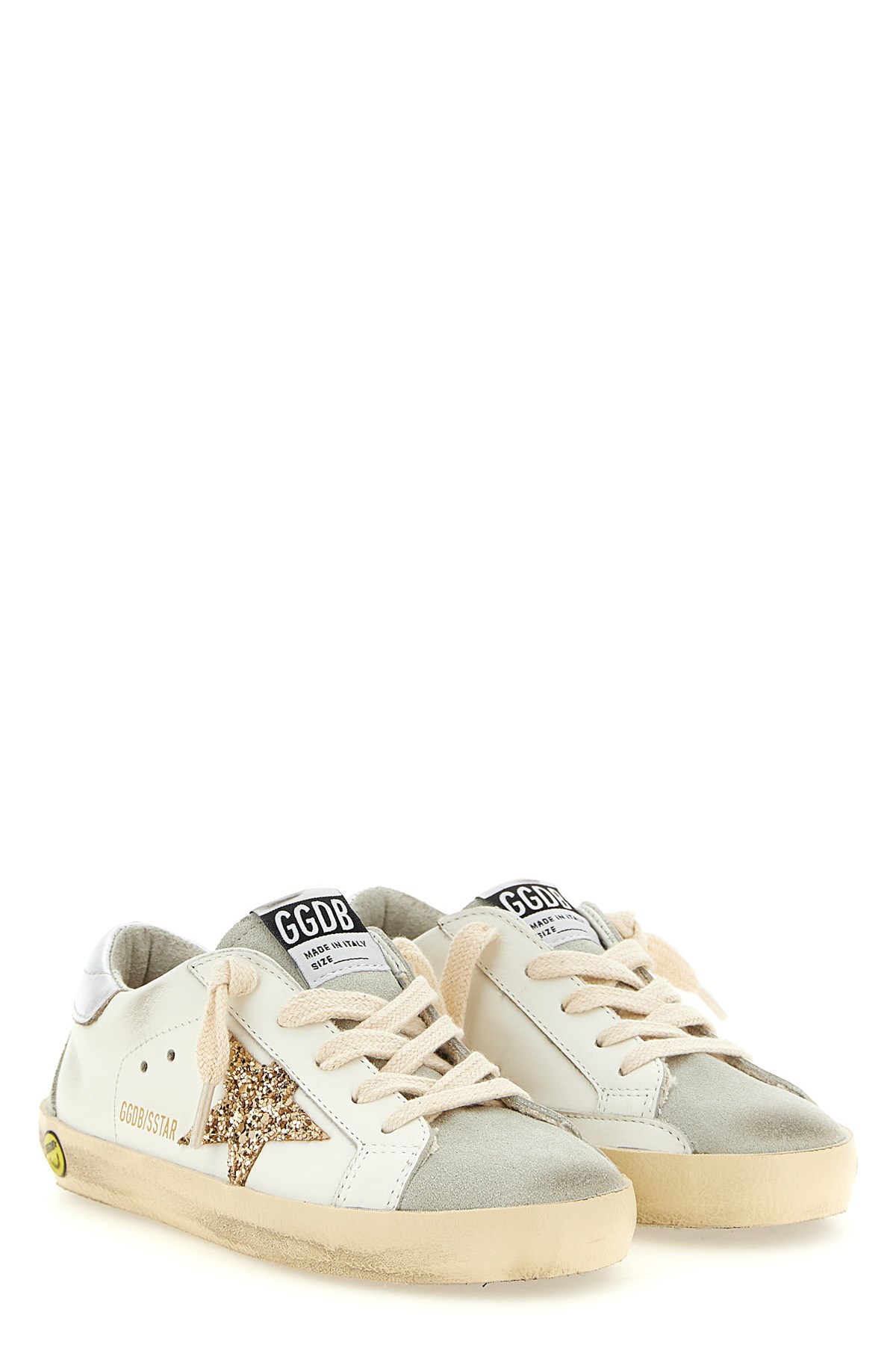 GOLDEN GOOSE 'Super-Star' Sneakers With Glitter Detail