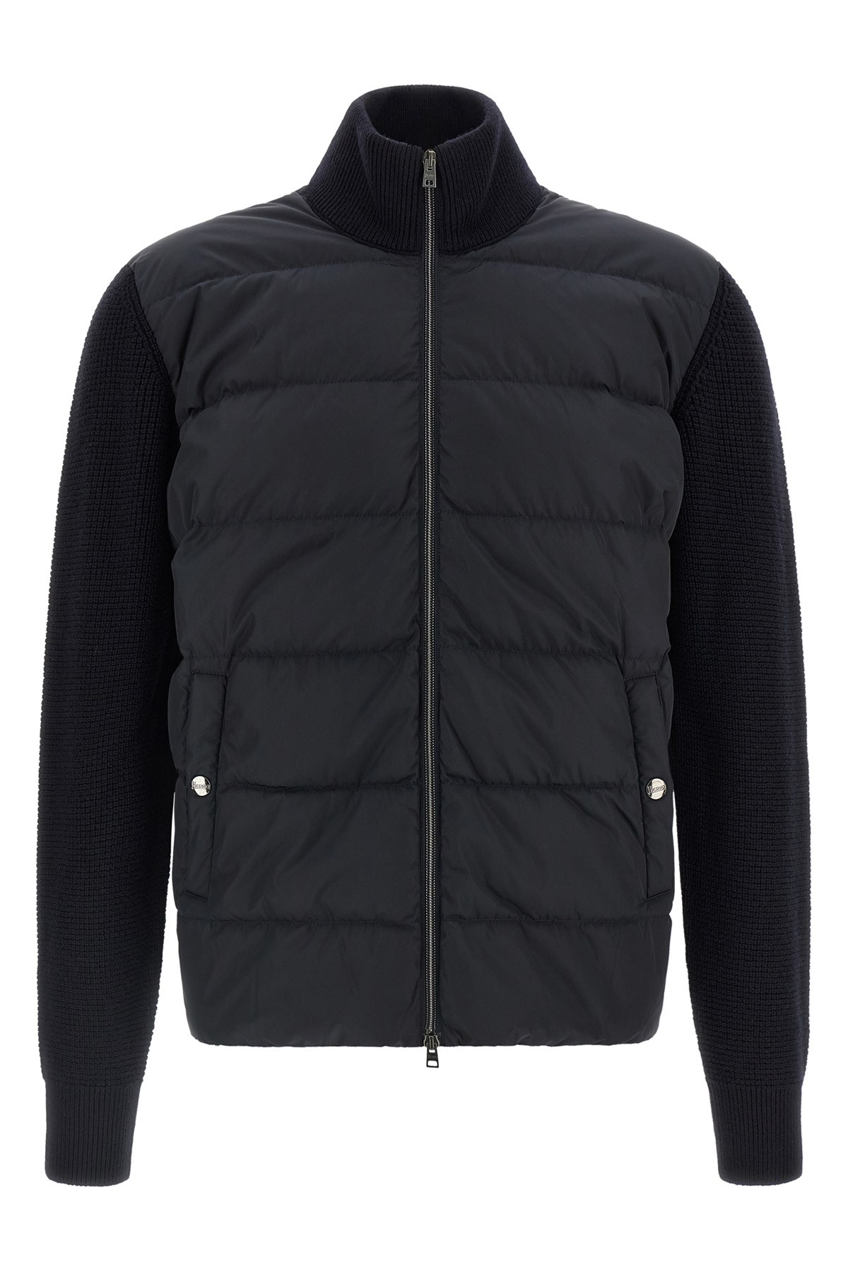 Herno Padded Cardigan In Blau