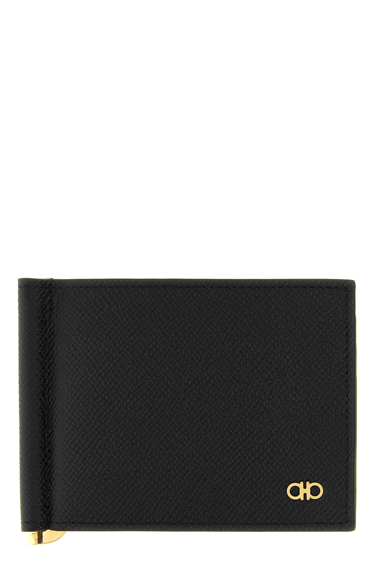 Ferragamo Gancini Wallet With Clip In Schwarz