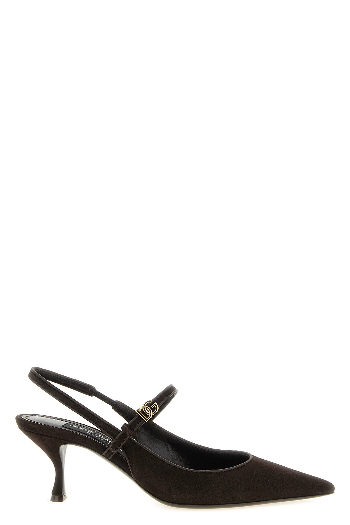 Dolce & Gabbana Suede Slingbacks In Brown