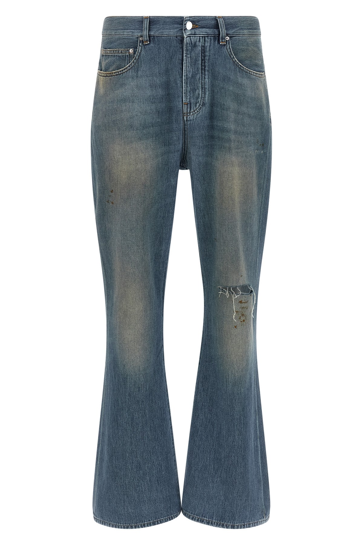 Amiri 'slash Bootcut' Jeans In Blue