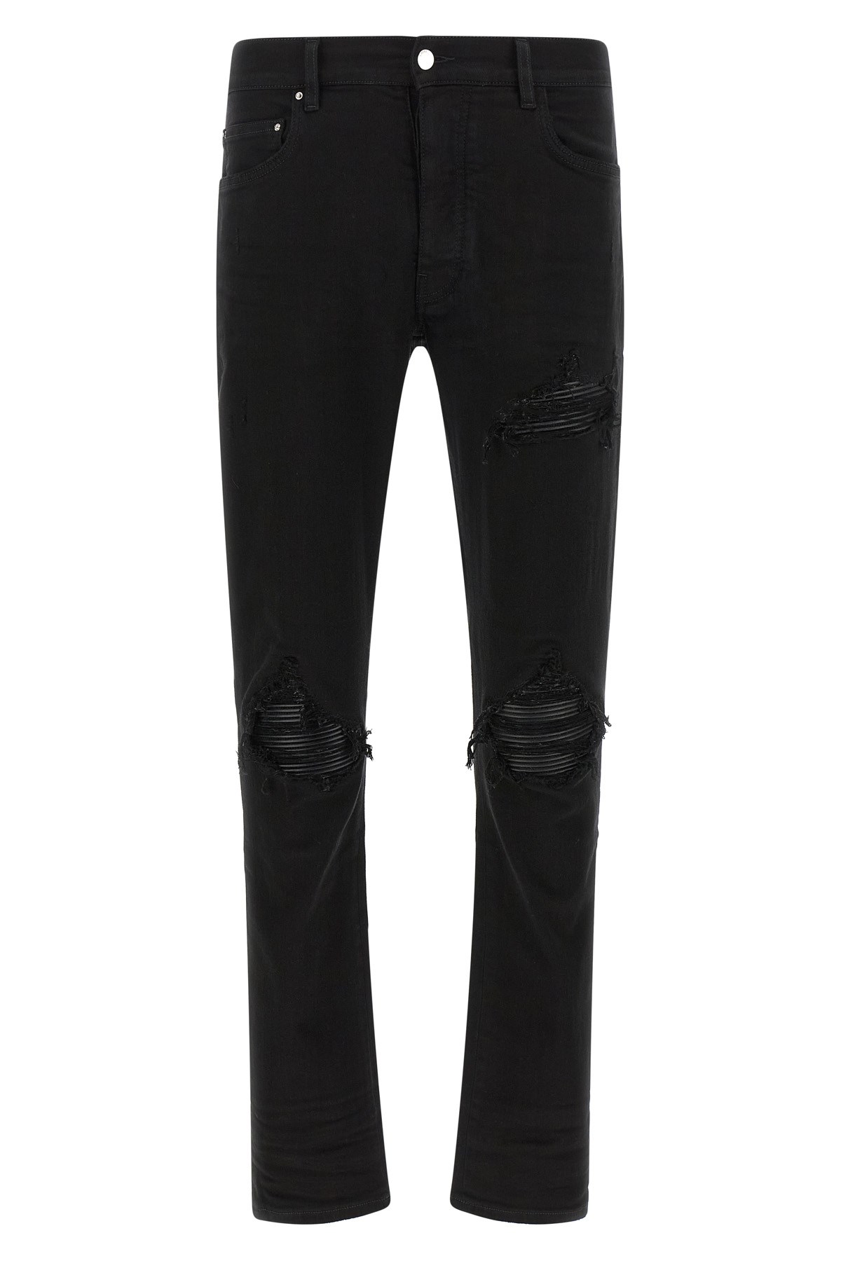 Amiri 'mx1' Jeans With Distressed Details In Black