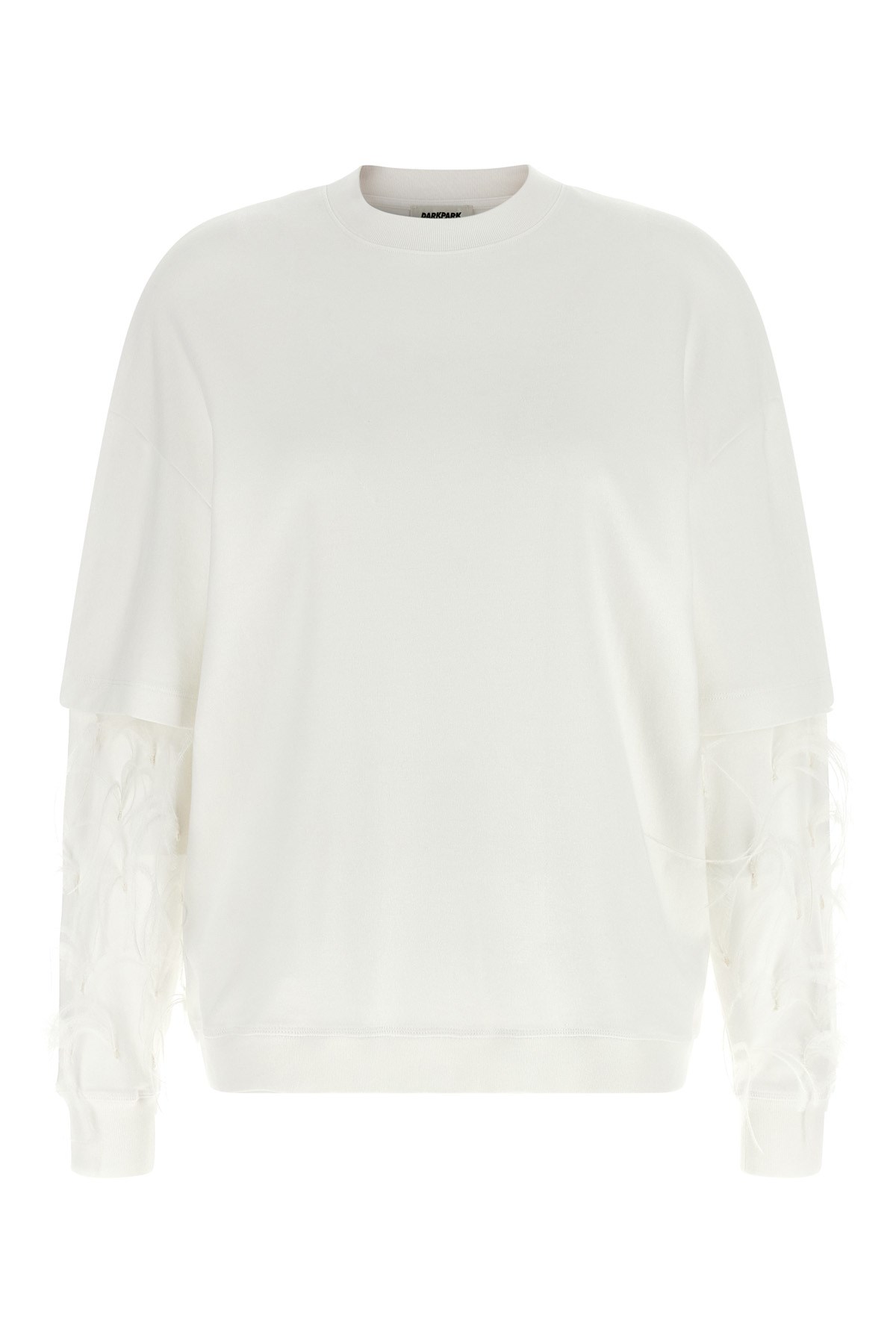 Darkpark 'troy' Feather Sweatshirt In White