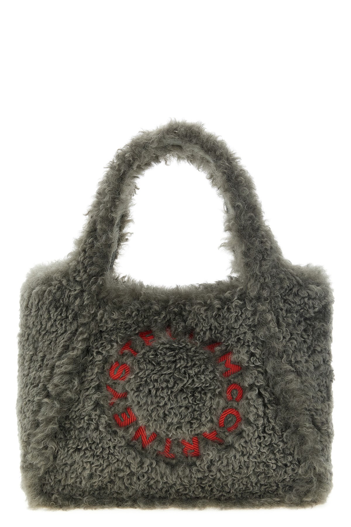 STELLA MCCARTNEY Shearling Logo Shopping Bag