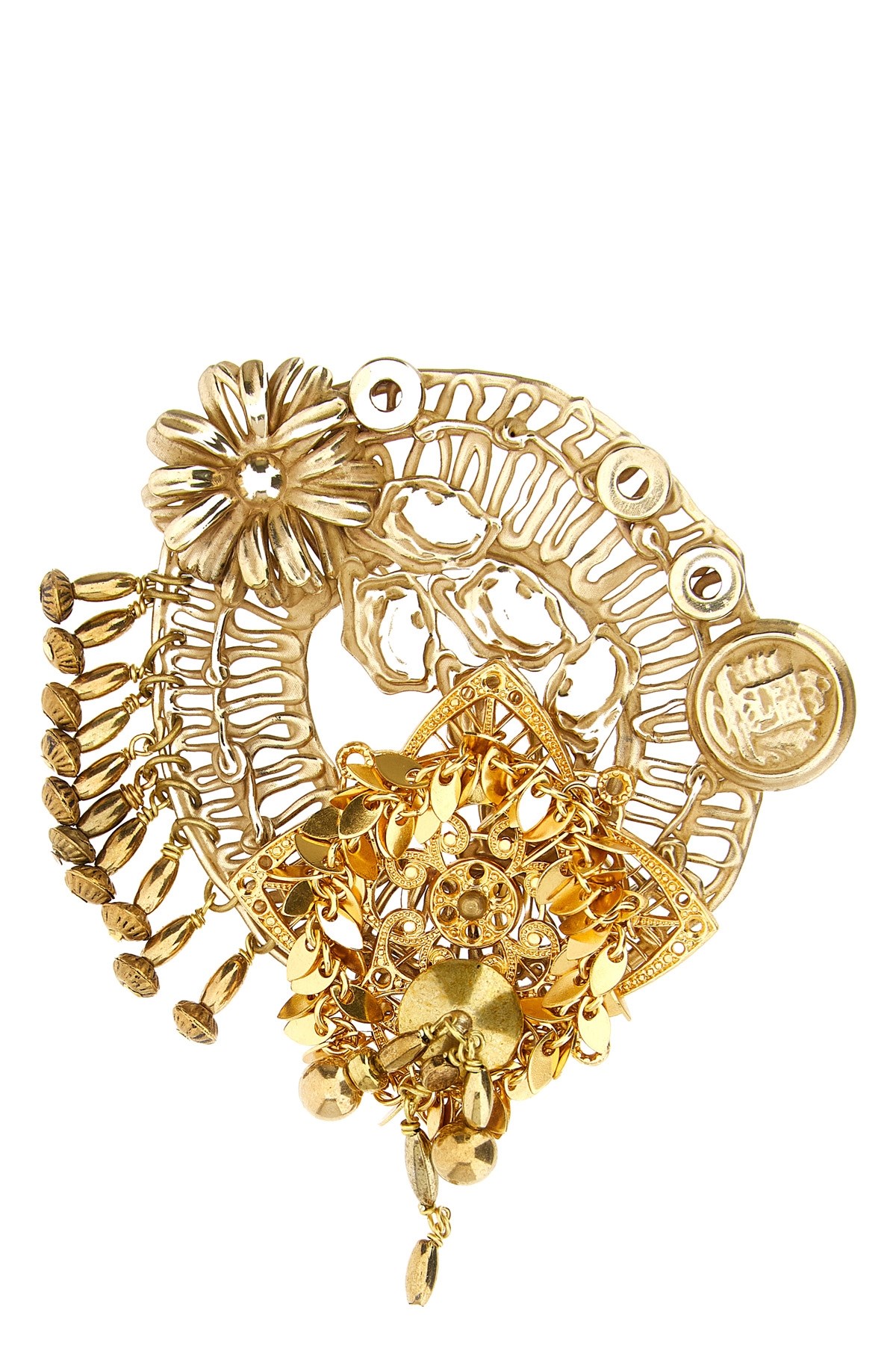 DRIES VAN NOTEN Antiqued Brass Brooch