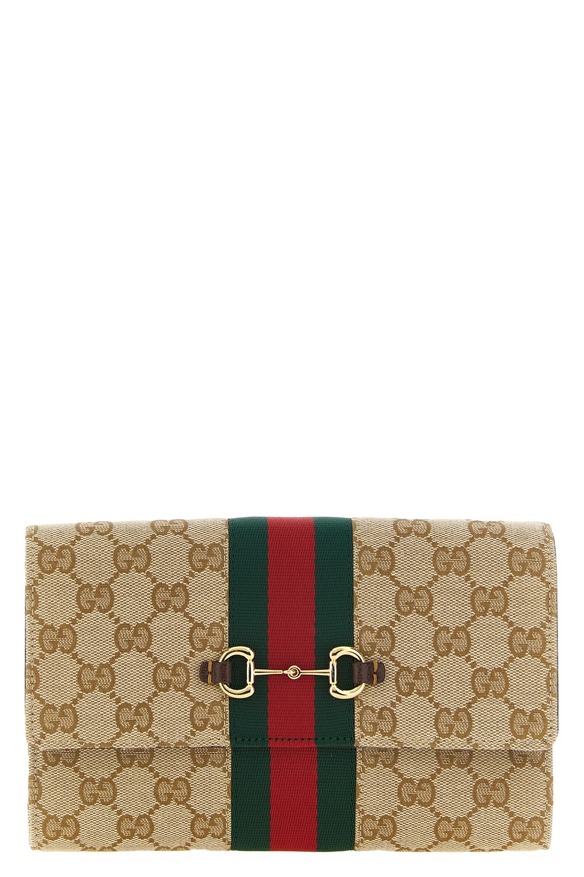 Gucci Wallet With Shoulder Strap "Horsebit Web"