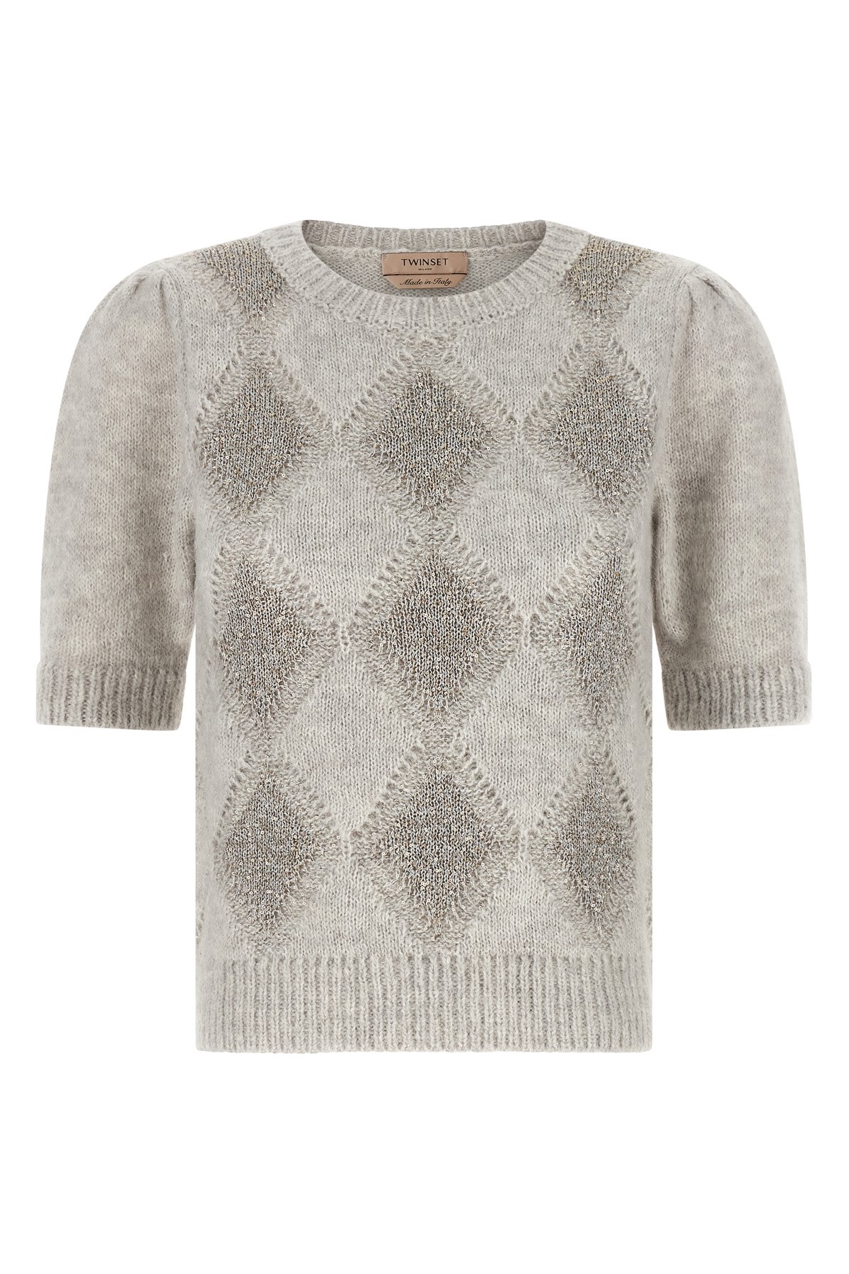 TWIN SET Sequin Diamond Sweater