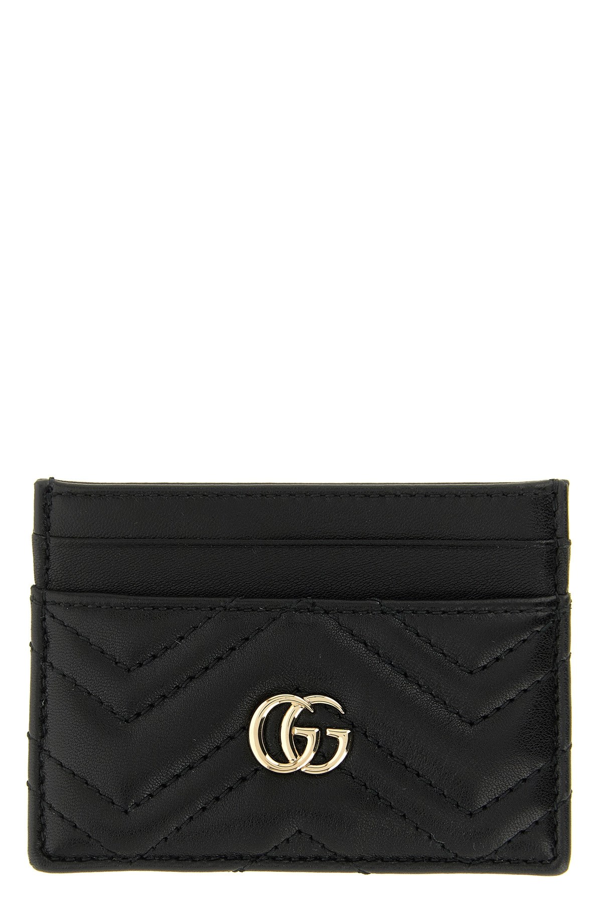 Gucci Black 'gg Marmont' Card Holder In Schwarz