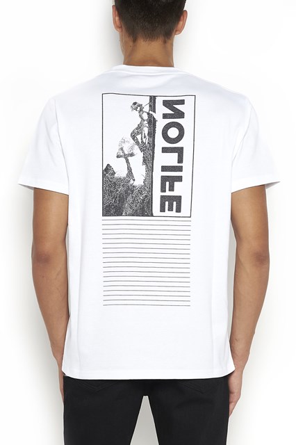 cotton t-shirt with pocket and 'no life' print