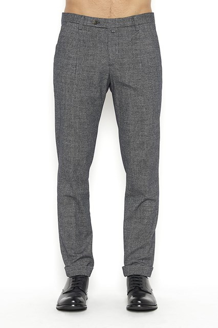 Pants with micro Pied De Poule