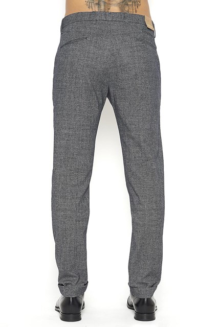 Pants with micro Pied De Poule