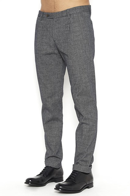 Pants with micro Pied De Poule